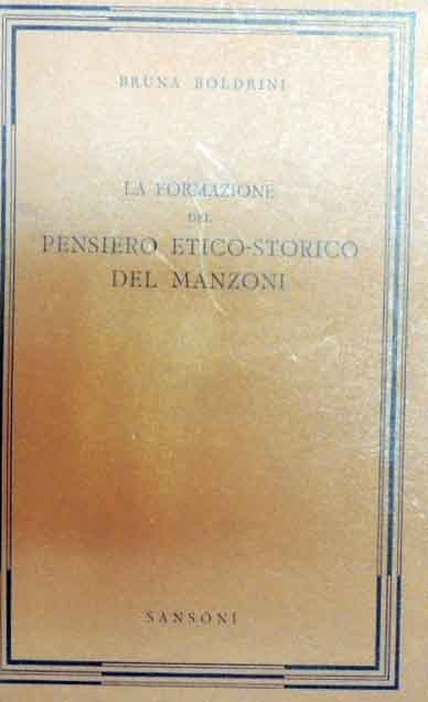 Boldrini, La formazione del pensiero etico-storico del Manzoni