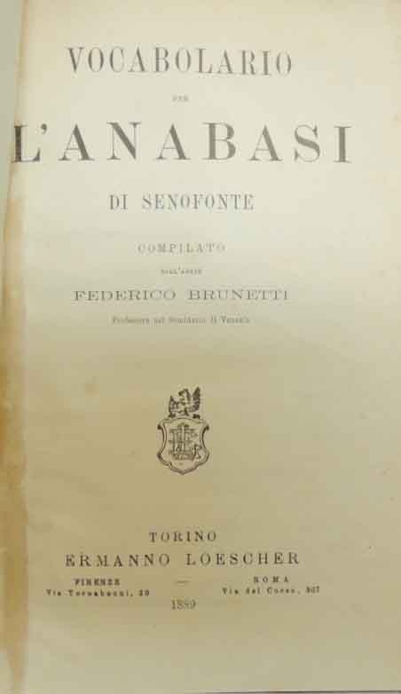 Brunetti, Vocabolario per l’Anabasi di Senofonte