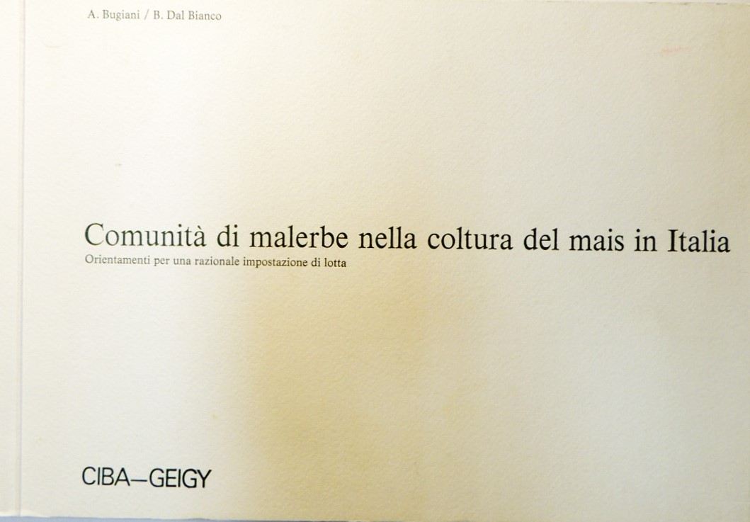 Bugiani, Dal Bianco, Comunità di malerbe nella coltura del mais …