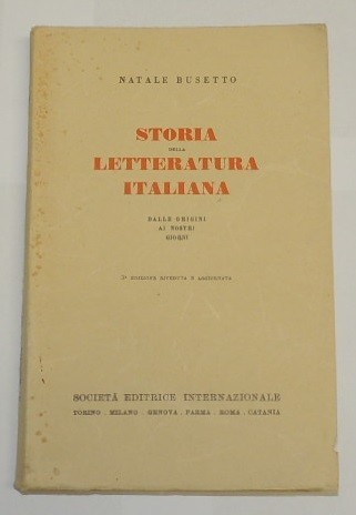 Busetto, Storia della letteratura italiana. Dalle origini ai giorni nostri