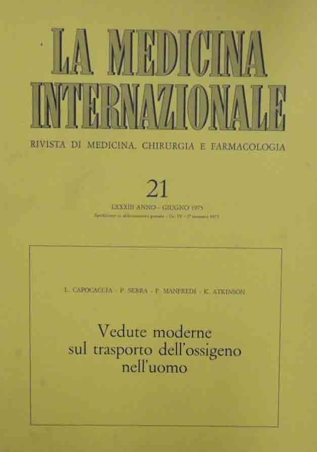 Capocaccia et al., Vedute moderne sul trasporto dell’ossigeno nell’uomo, La …