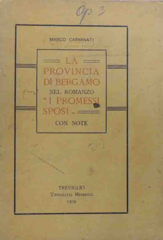 Carminati, La provincia di Bergamo nel romanzo I promessi sposi …