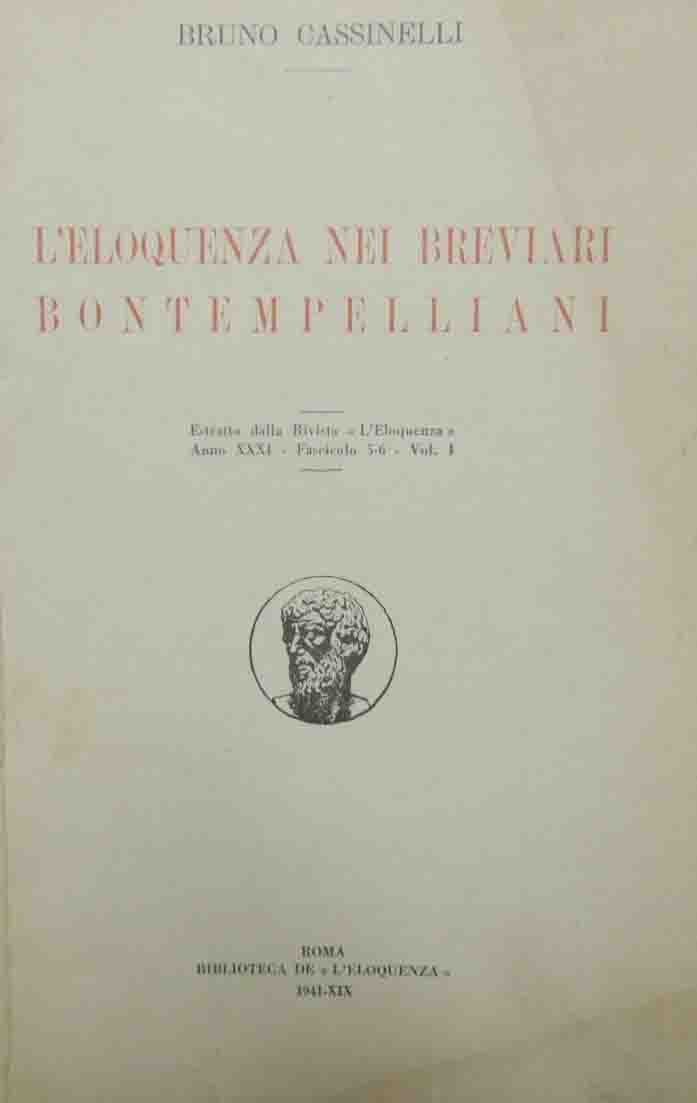 Cassinelli, L’eloquenza nei breviari bontempelliani