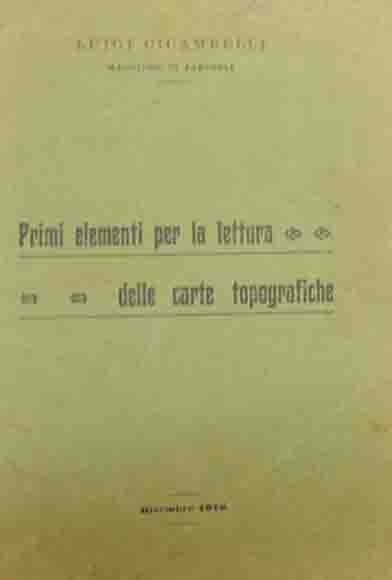 Cicambelli, Primi elementi per la lettura delle carte topografiche