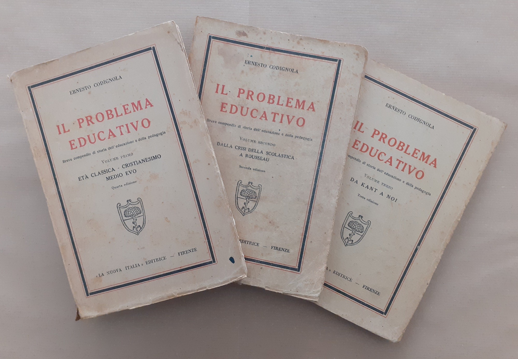 Codignola, Il problema educativo, 3 voll.