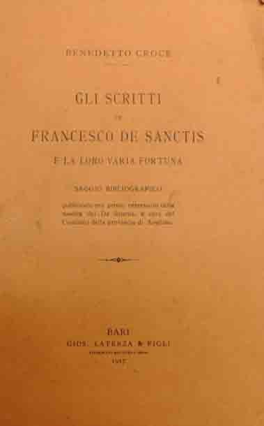 Croce, Gli scritti di Francesco De Sanctis e la loro …