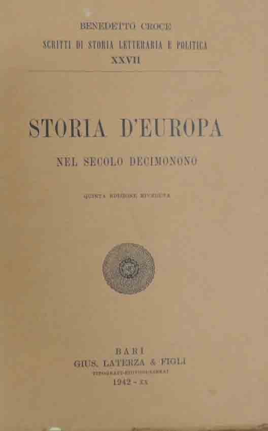 Croce, Storia d’Europa nel secolo decimo nono