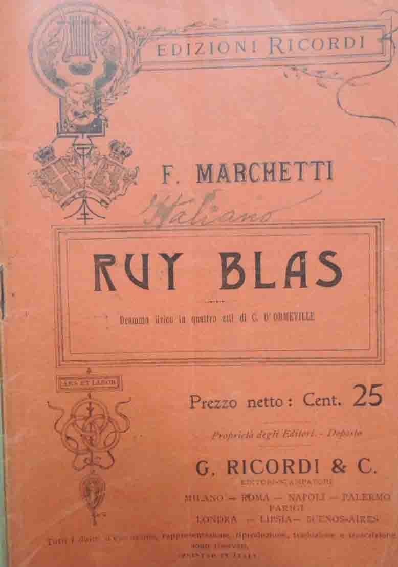 D’Ormeville, Marchetti, Ruy Blas