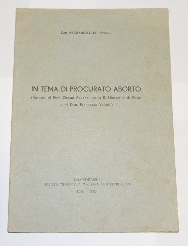 De Sanctis, In tema di procurato aborto