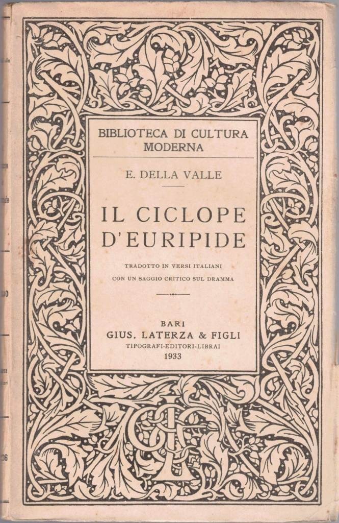 Della Valle, Il Ciclope d’Euripide