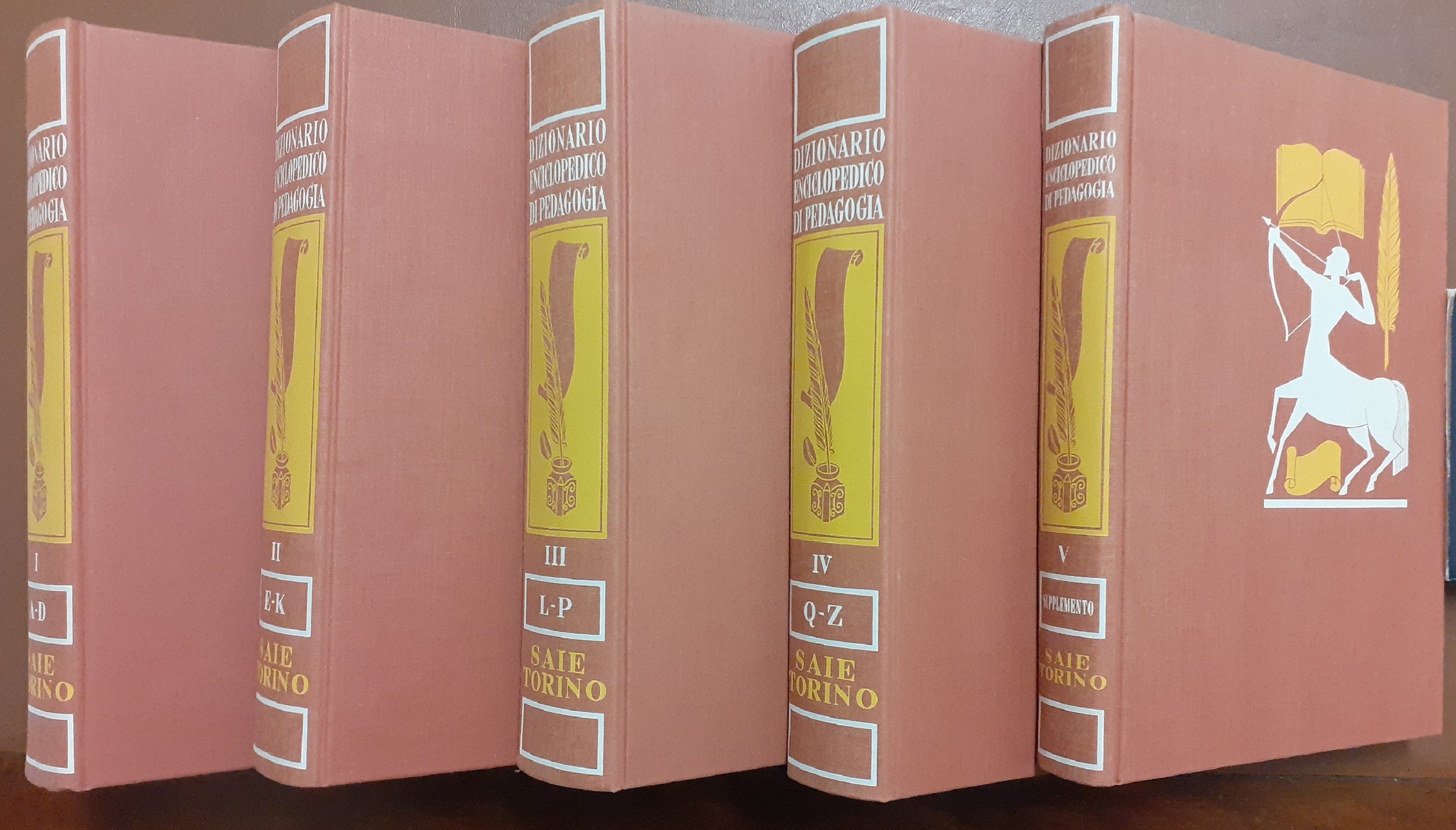 Dizionario enciclopedico di pedagogia, S.a.i.e, 1969, 5 voll.