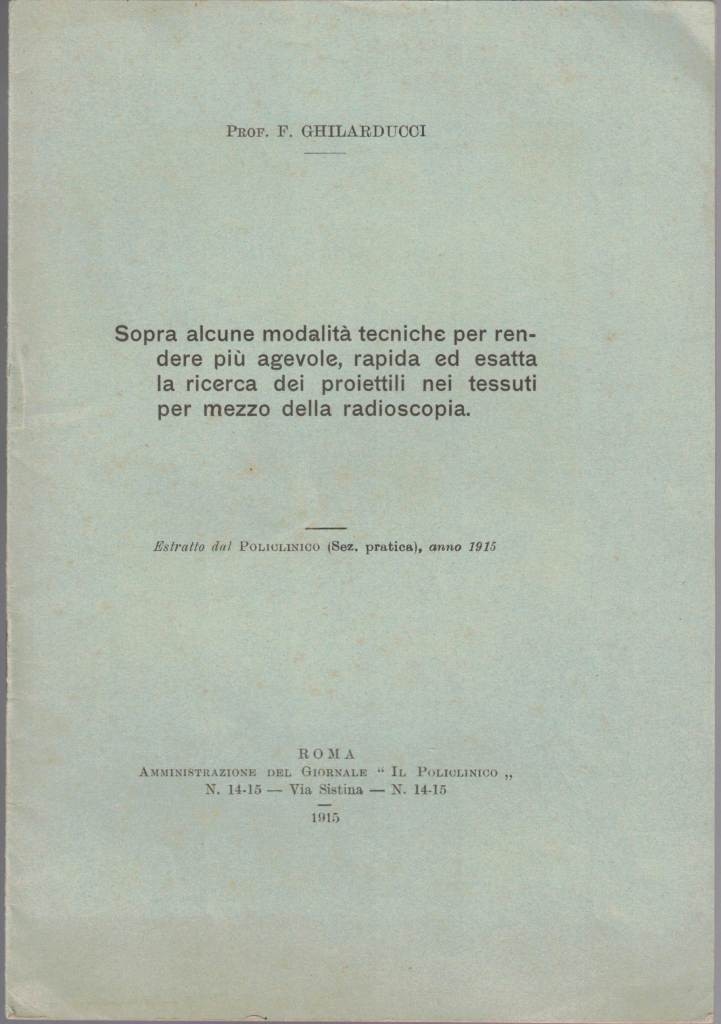 Ghilarducci, Sopra alcune tecniche per rendere più agevole, rapida ed …