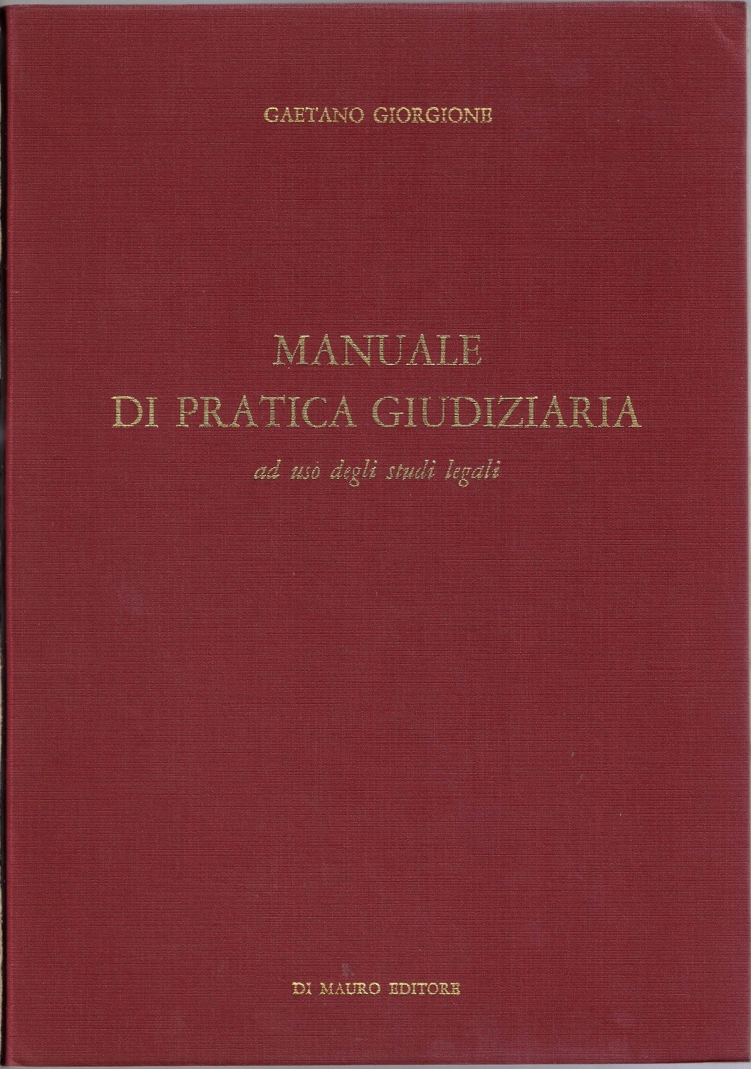 Giorgione, Manuale di pratica giudiziaria