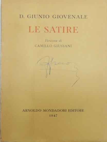 Giovenale, Le satire. Versione poetica di Camillo Giussani