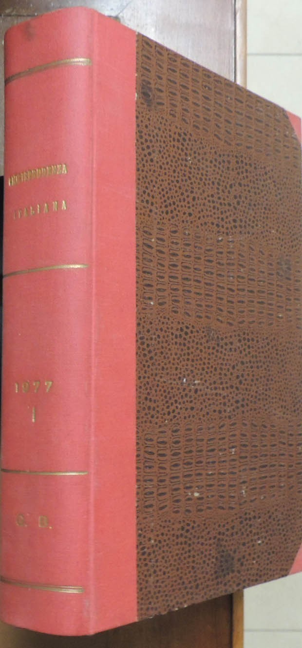 Giurisprudenza italiana, 1977 (vol. CXXIX), parte prima, sezione prima