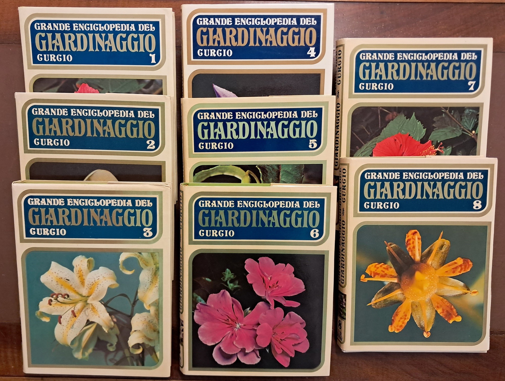 Grande enciclopedia del giardinaggio Curcio, Armando Curcio Editore,1979, 8 voll.