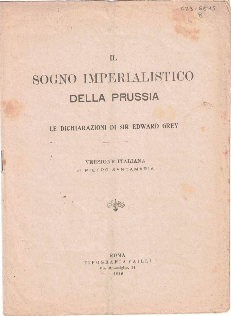 Grey, Il sogno imperialistico della Prussia