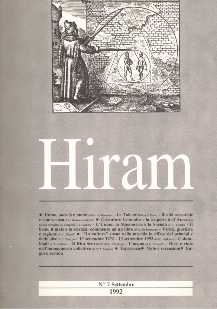 Hiram. Organo del Grande Oriente d’Italia, n. 7, 1992