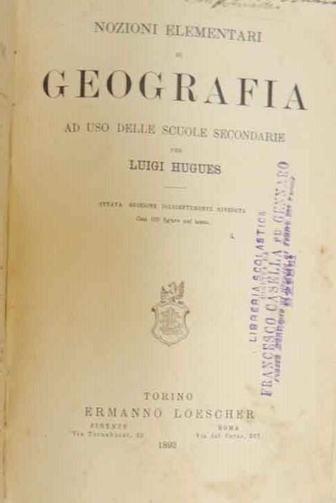 Hugues, Nozioni elementari di geografia ad uso delle scuole secondarie