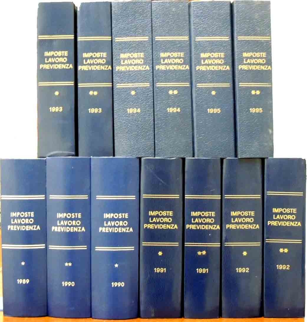 Imposte lavoro previdenza, 1989-1995, 13 tomi