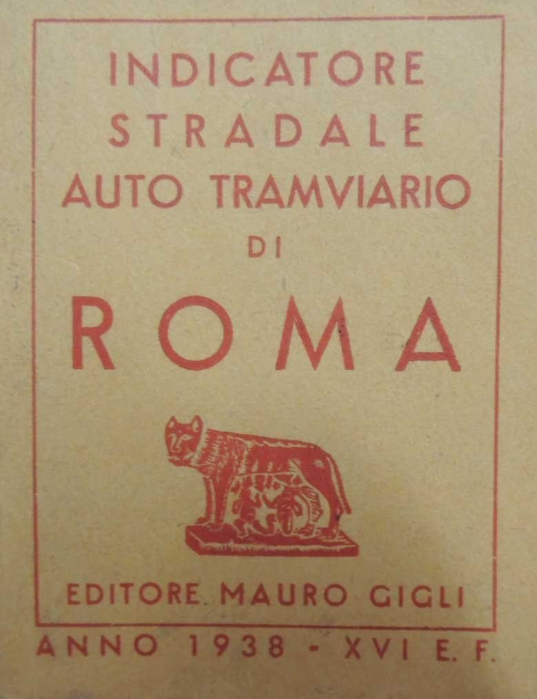 Indicatore stradale auto tramviario di Roma - 1938