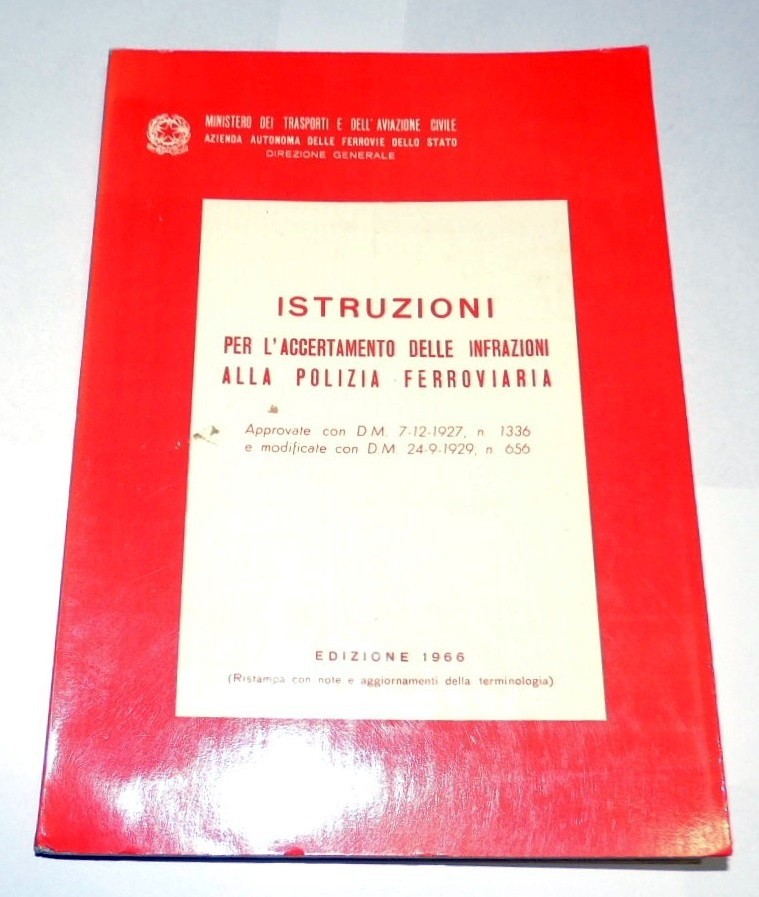 Istruzioni per l'accertamento delle infrazioni alla polizia ferroviaria