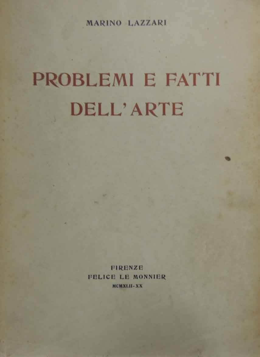 Lazzari, Problemi e fatti dell’arte