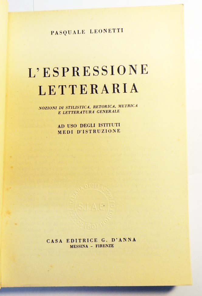 Leonetti, L’espressione letteraria