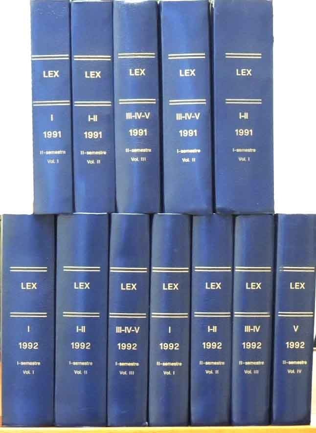 Lex. Legislazione italiana, aa. LXXVII-LXVIII, 1991-1992, annate complete, 12 tomi