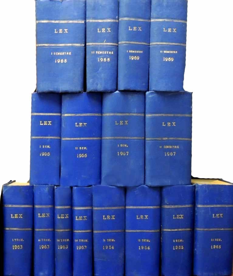 Lex. Legislazione italiana, aa. XLIX-LV, 1963-1969, annate complete, 16 tomi
