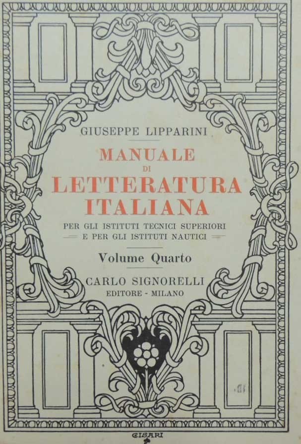 Lipparini, Manuale di letteratura italiana. Volume quarto
