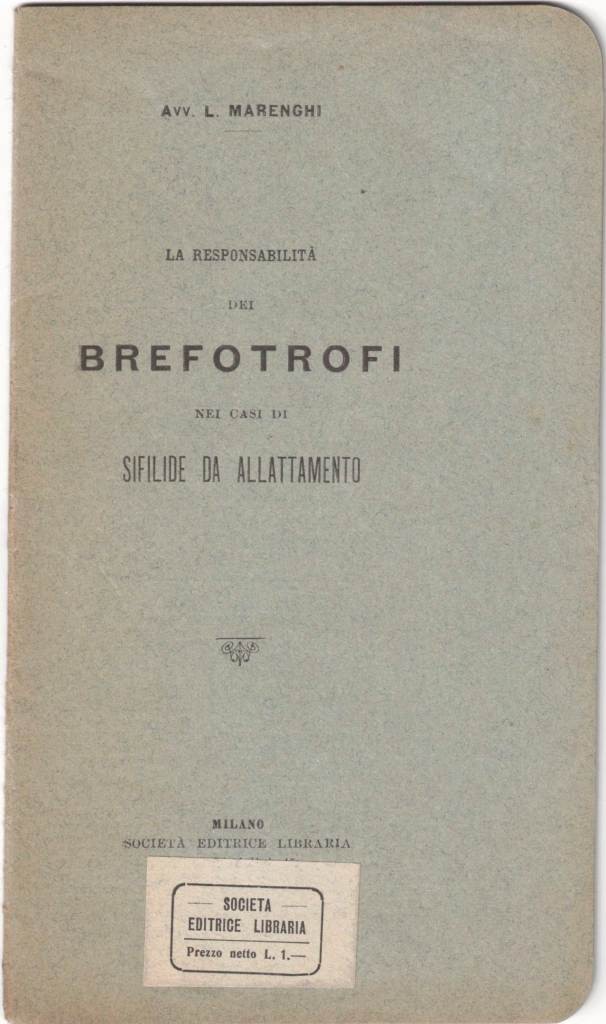 Marenghi, La responsabilità dei brefotrofi nei casi di sifilide da …