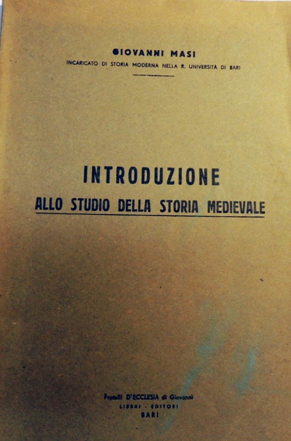 Masi, Introduzione allo studio della storia medievale