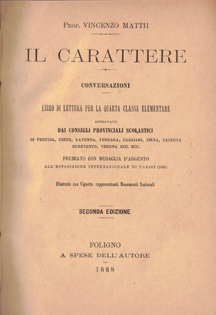 Mattii, Il carattere. Conversazioni. Libro di lettura per la quarta …