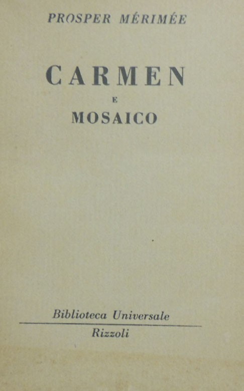 Mérimée, Carmen e Mosaico