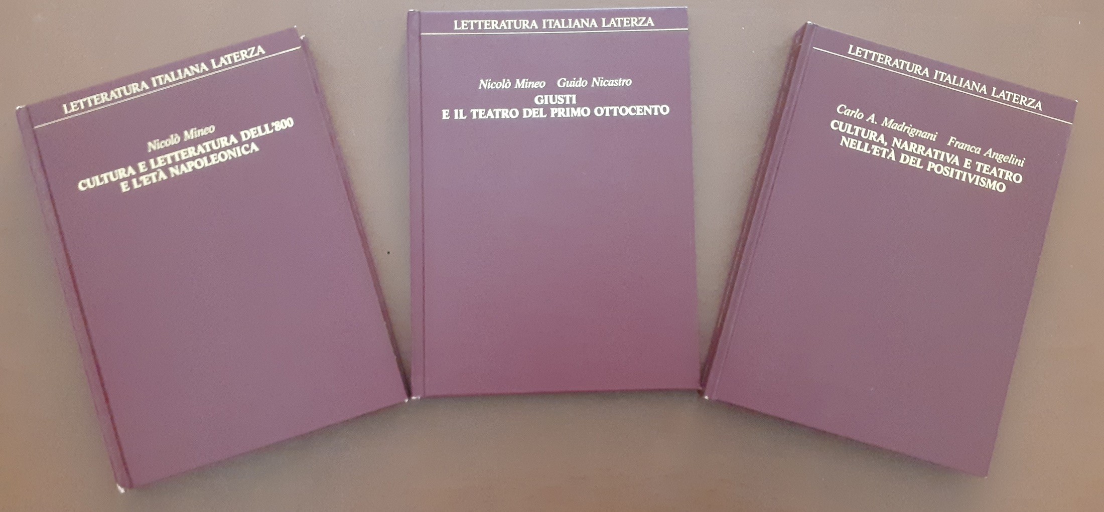 Mineo et al., Letteratura italiana Laterza, 1985, 3 voll.