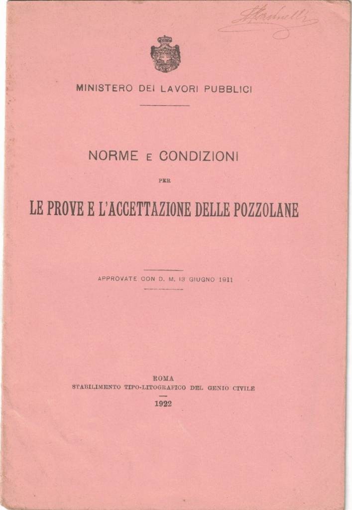 Ministero dei lavori pubblici, Norme e condizioni per le prove …