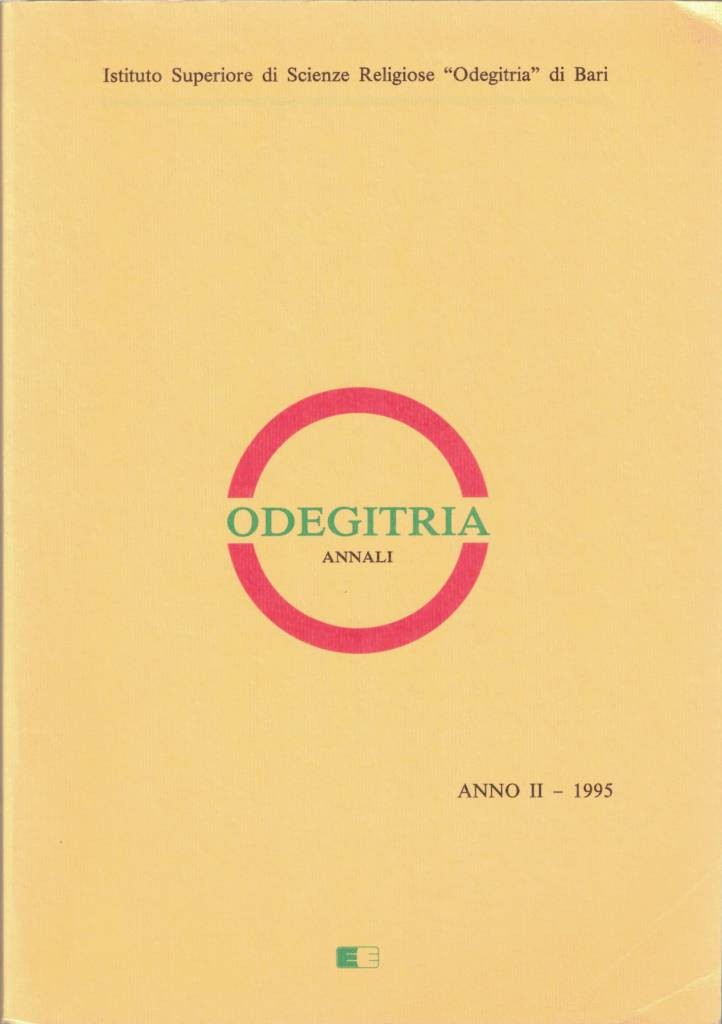 Odegitria, Annali dell'Istituto Superiore di Scienze Religiose 'Odegitria' di Bari, …