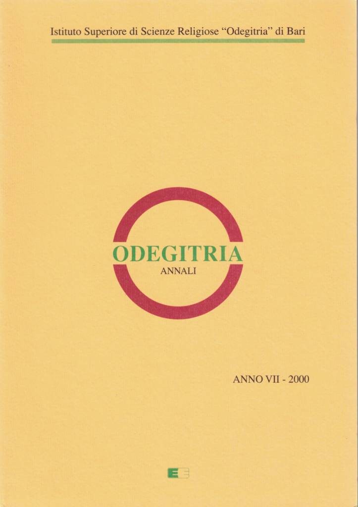 Odegitria, Annali dell'Istituto Superiore di Scienze Religiose 'Odegitria' di Bari, …