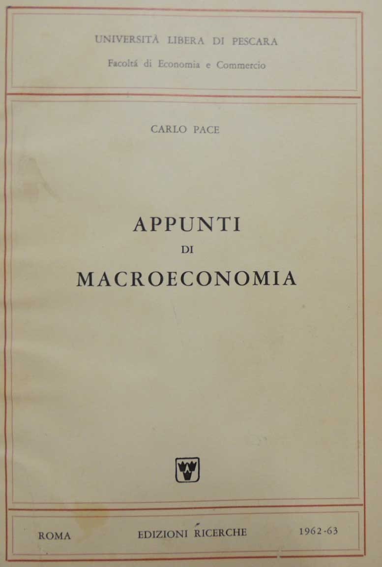 Pace, Appunti di macroeconomia