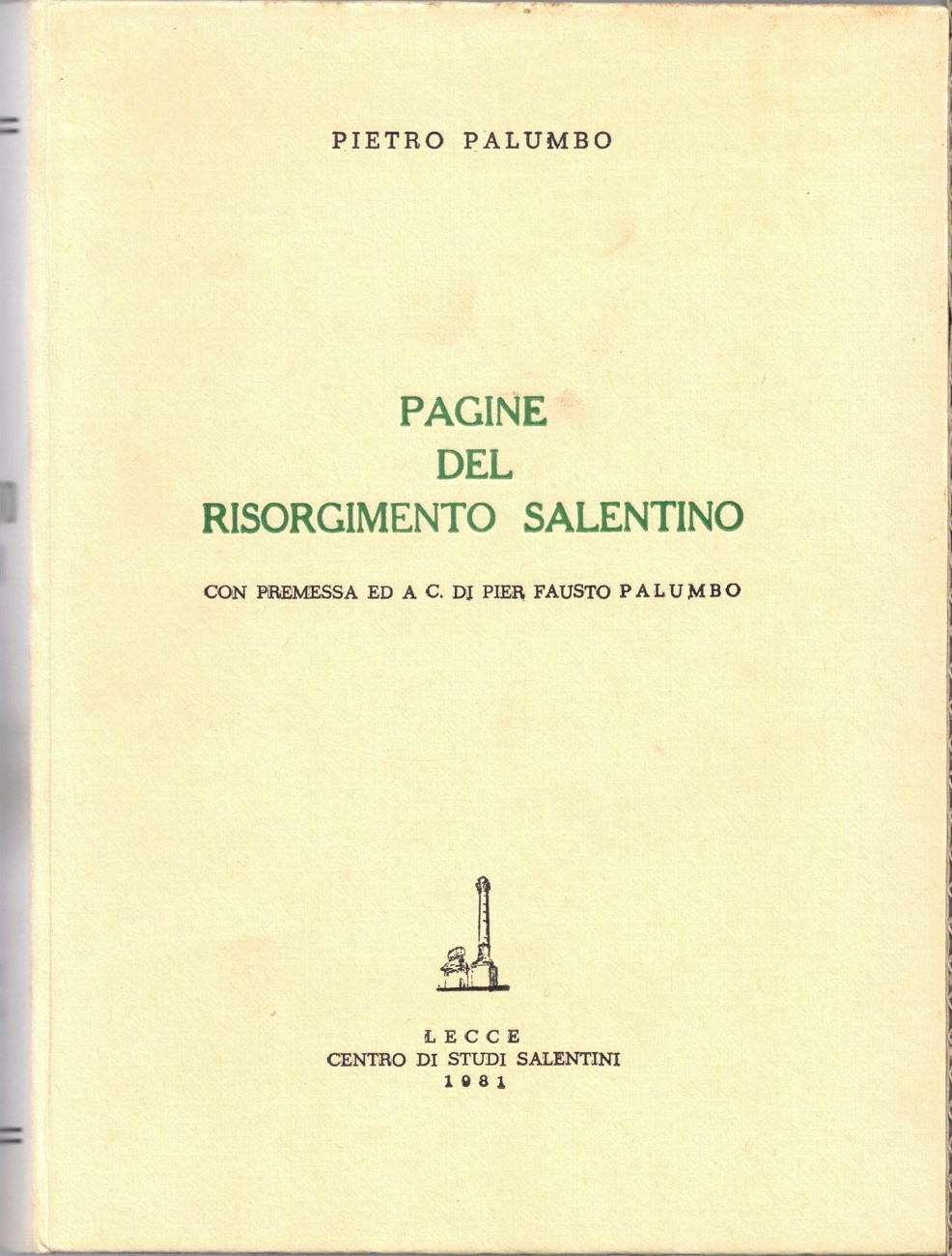 Palumbo, Pagine del Risorgimento salentino