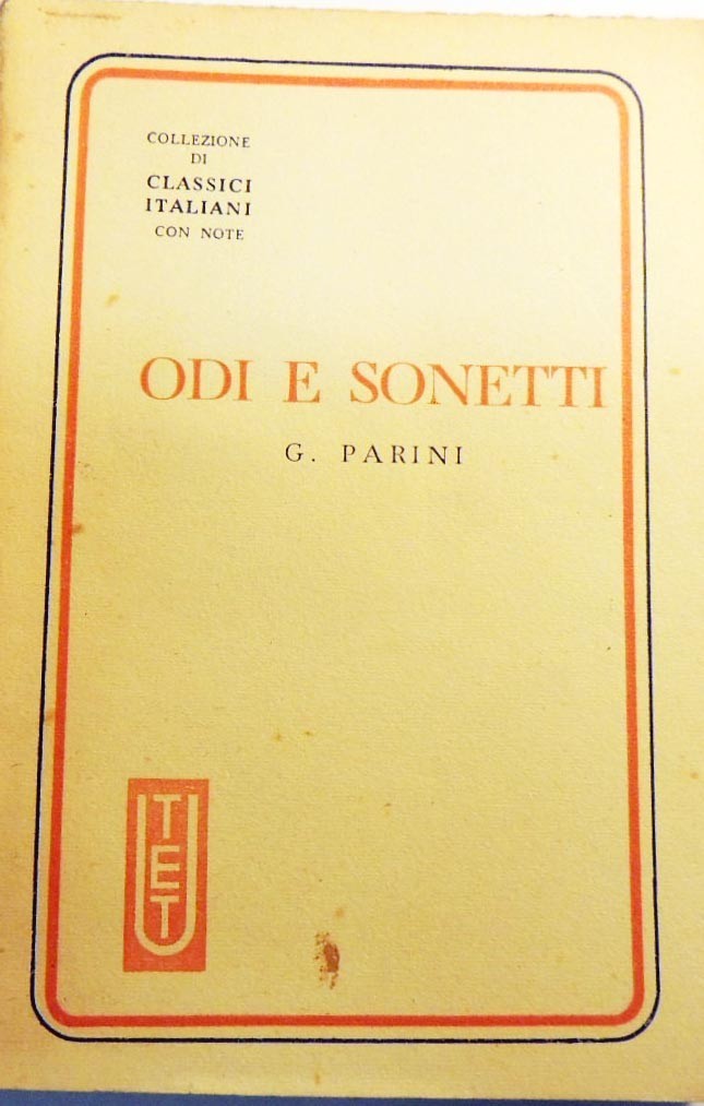 Parini, Odi e sonetti, a cura di Allodoli