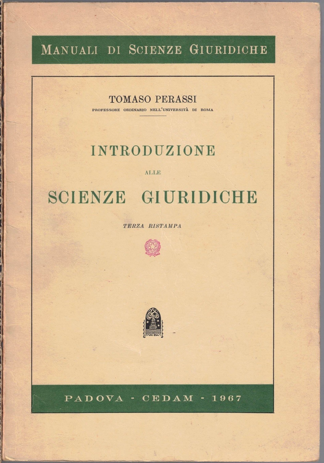 Perassi, Introduzione alle scienze giuridiche