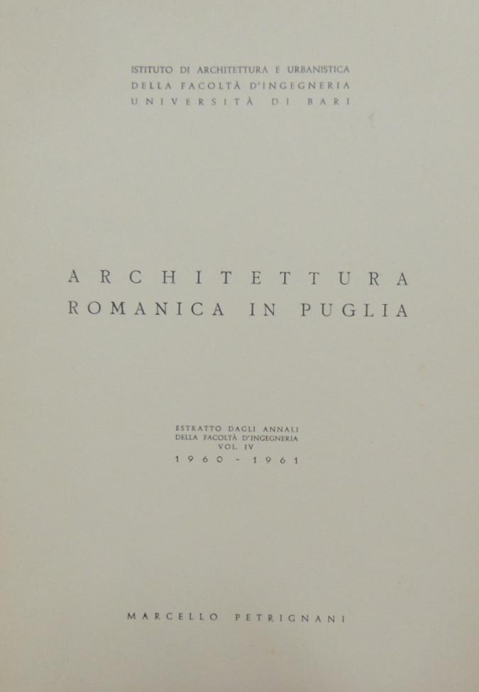 Petrignani, Architettura romanica in Puglia