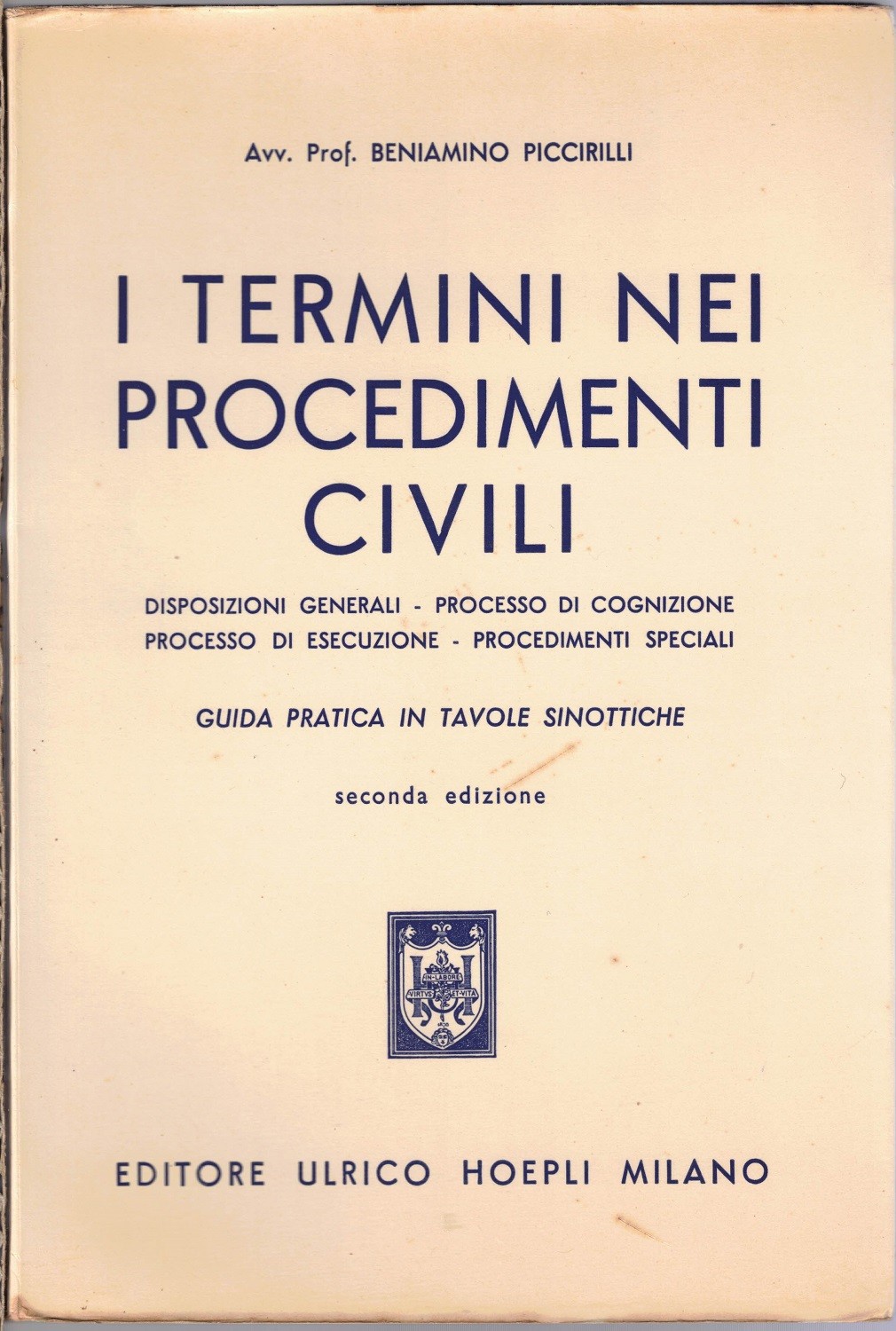 Piccirilli, I termini nei procedimenti civili