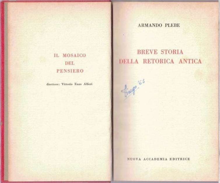 Plebe, Breve storia della retorica antica