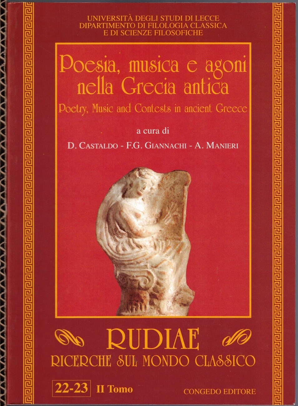 Poesia, musica e agoni nella Grecia antica, Rudiae. Ricerche sul …
