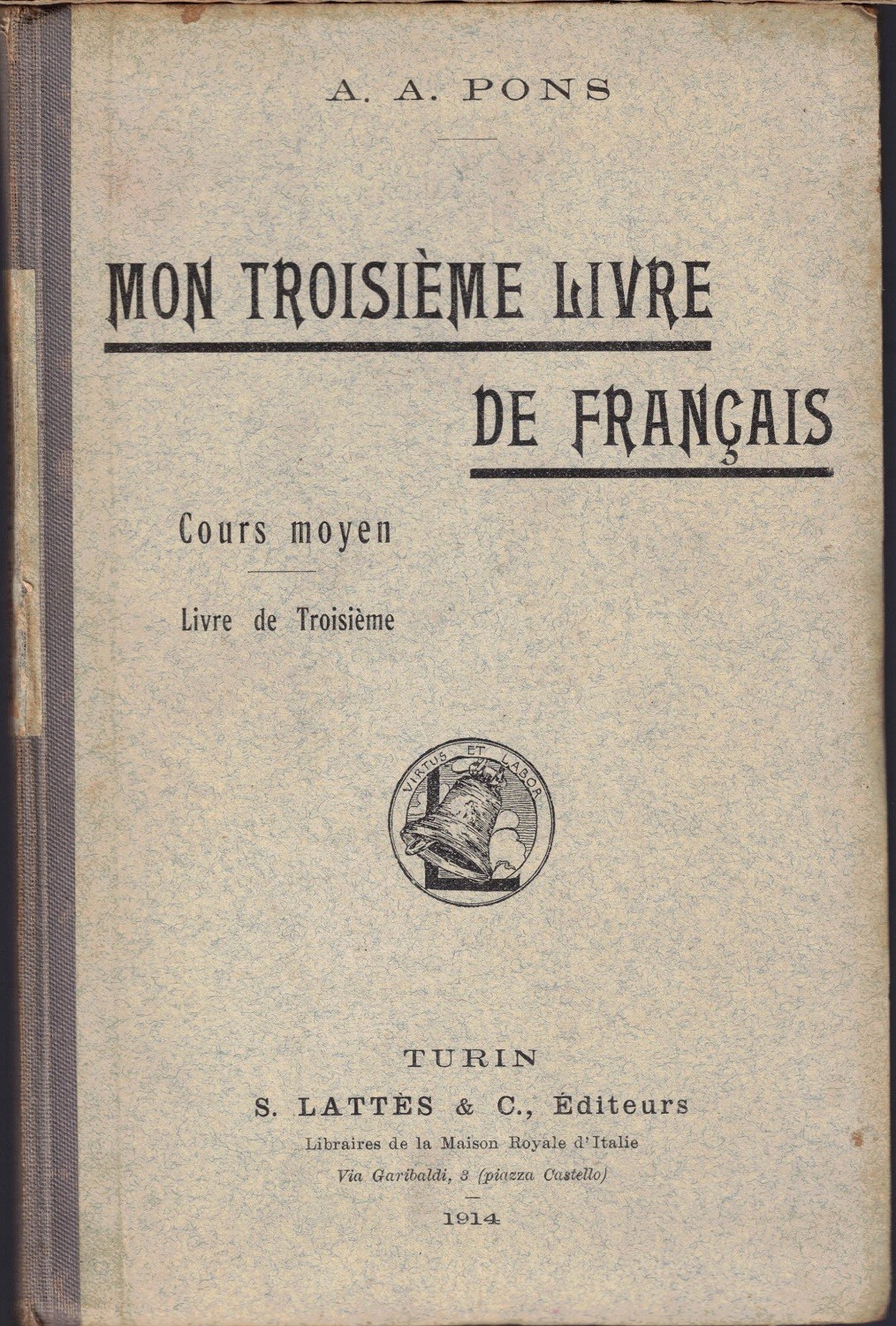 Pons, Livre de troisième et de seconde