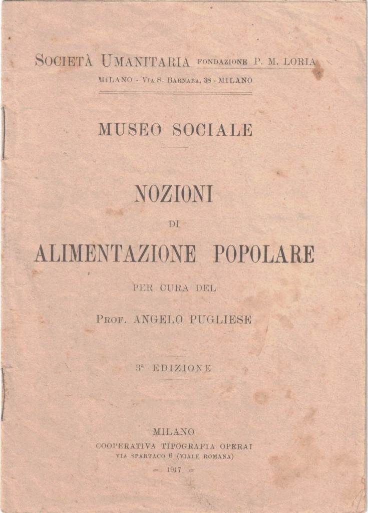 Pugliese, Nozioni di alimentazione popolare