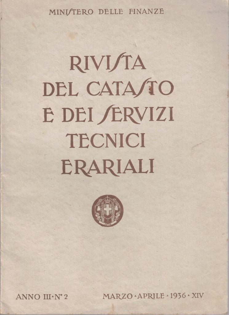 Rivista del Catasto e dei Servizi Tecnici Erariali, a. III, …